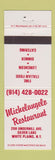 Matchbook Cover - Michelangelo Restaurant White Plains NY