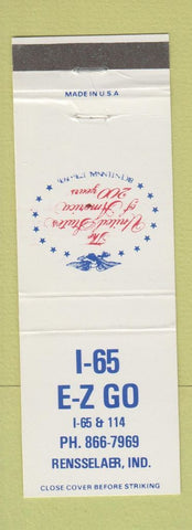 Matchbook Cover - I-65 EZ Go Rensselaer IN 1976