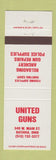 Matchbook Cover - United Guns Batavia OH