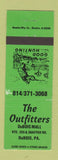 Matchbook Cover - Outfitters DuBois PA WEAR