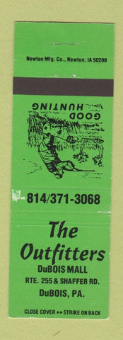 Matchbook Cover - Outfitters DuBois PA WEAR