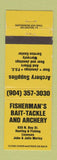 Matchbook Cover - Fisherman's Bait Tackle Archery YELLOW