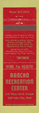Matchbook Cover - Rancho Recreation Center Salt Lake City UT