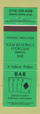 Matchbook Cover - Bar billiards Waterloo ON