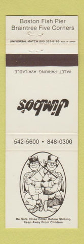 Matchbook Cover - Jimbo's Boston MA
