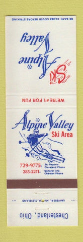 Matchbook Cover - Alpine Valley Skiing Chesterland OH
