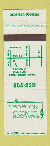 Matchbook Cover - Boston Cooker Restaurant Oldsmar FL