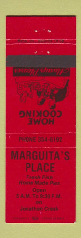 Matchbook Cover - Marguita's Place Jonathan Creek Benton KY