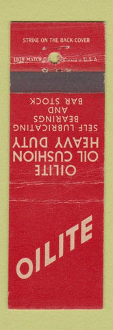 Matchbook Cover - Oilite Oil Cushion WEAR