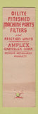 Matchbook Cover - Oilite Oil Cushion WEAR