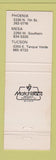 Matchbook Cover - Organ Stop Pizza Phoenix Mesa Tucson AZ