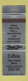 Matchbook Cover - Calkins Clinic Center Motel Spokane WA
