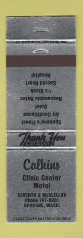 Matchbook Cover - Calkins Clinic Center Motel Spokane WA