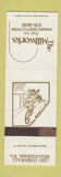 Matchbook Cover - The Millworks Restaurant Bellingham WA