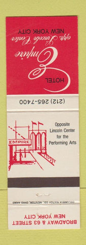 Matchbook Cover - Hotel Empire New York City