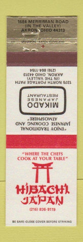 Matchbook Cover - Mikado Japanese Restaurant Akron OH