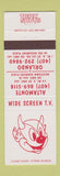 Matchbook Cover - Trick Shots Orlando Altamonte FL