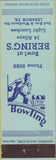 Matchbook Cover - Bering's Bowling Lebanon PA