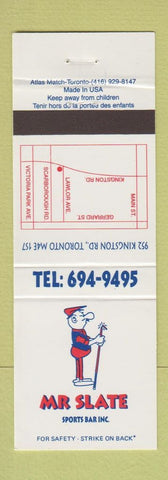 Matchbook Cover - Mr Slate Sports Bar Toronto ON