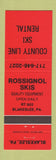 Matchbook Cover - Rossignol Skis Blakeslee PA rental