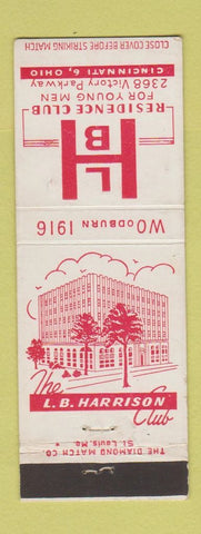Matchbook Cover - LB Harrison Club Cincinnati OH