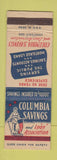 Matchbook Cover - Columbia Savings and Loan New York City?