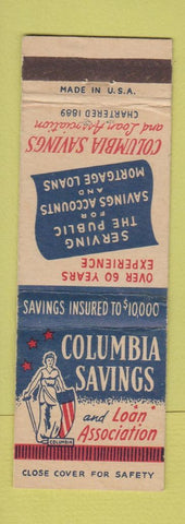Matchbook Cover - Columbia Savings and Loan New York City?