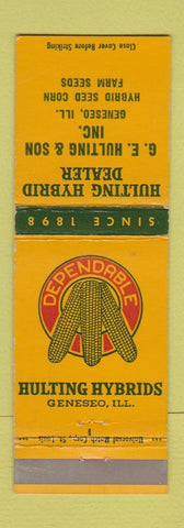 Matchbook Cover - Hulting Yhybrid Corn Geneseo IL