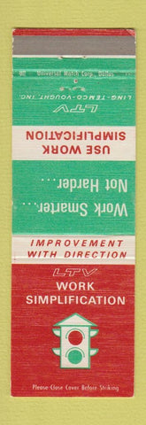 Matchbook Cover - LTV Ling Temco Vought Work Smarter