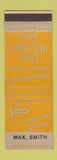 Matchbook Cover - Robertson's Linen Supply Max Smith
