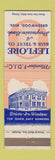 Matchbook Cover - Leflore Bank and Trust Greenwood MS