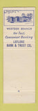 Matchbook Cover - Leflore Bank and Trust Greenwood MS