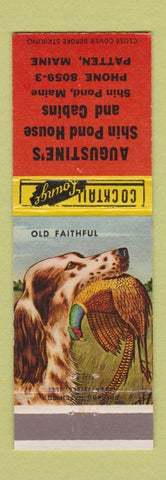 Matchbook Cover - Augustine's Ship Pound House Cabins Patten ME