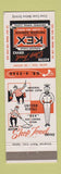 Matchbook Cover - Kex National Mills Wiping Clothes Austin San Antonio TX