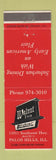 Matchbook Cover - Walnut Inn Palos Hills IL