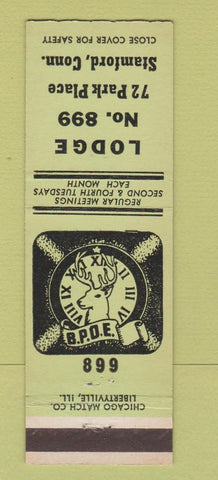 Matchbook Cover - Elks Lodge Stamford CT
