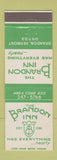 Matchbook Cover - Brandon Inn Brandon VT