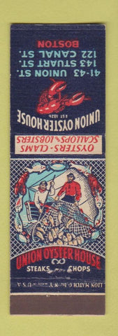 Matchbook Cover - Union Oyster House Boston MA