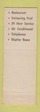 Matchbook Cover - Holiday Terrace Motel Jackson MS