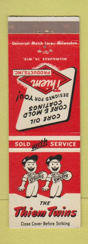 Matchbook Cover - Thiem Products Milwaukee WI