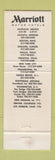 Matchbook Cover - Chaparral Marriott Key Bridge Hotel CHAIN