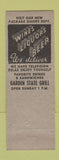 Matchbook Cover - Garden State Grill Merchantville NJ John Ziomek