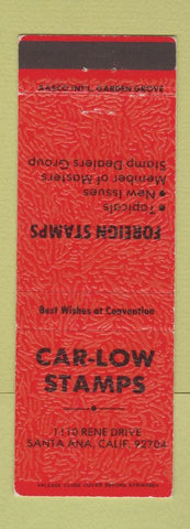 Matchbook Cover - Car Low Stamps Santa Ana CA