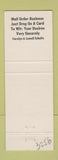 Matchbook Cover - Car Low Stamps Santa Ana CA