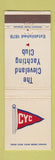 Matchbook Cover - The Cleveland Yachting Club OH