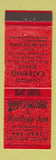 Matchbook Cover - The Heritage Inn Jasper IN