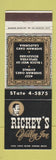 Matchbook Cover - Rickey's Valley Inn Sherman Oaks CA