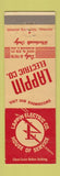 Matchbook Cover - Lappin Electric Milwaukee WI