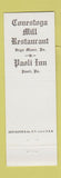 Matchbook Cover - Conestoga Mill Restaurant Bryn Mawr PA Paoli Christmas