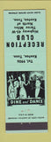Matchbook Cover - Reception Club Kenton TN